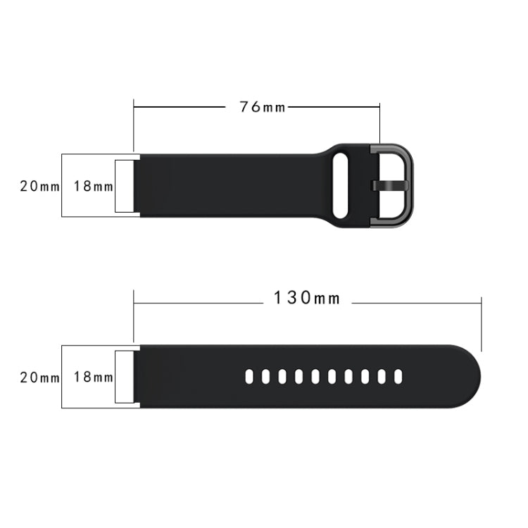 For Xiaomi Mi Watch Electroplating Buckle Silicone Replacement Strap Watchband