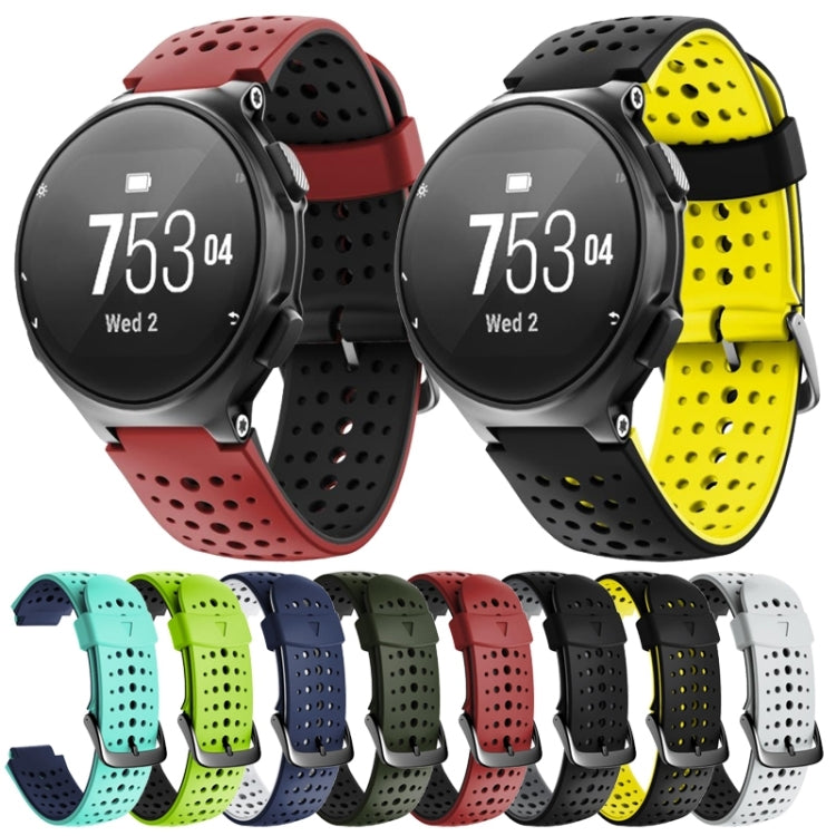 Two-color Silicone Replacement Strap Watchband, For Garmin Forerunner 220
