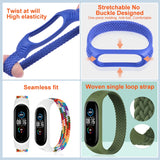 For Xiaomi Mi Band 6 / 5 / 4 / 3 / 2 Universal Silicone Elasticity Weave Replacement Strap Watchband, XS 140mm, S 150mm, M 160mm, L 170mm