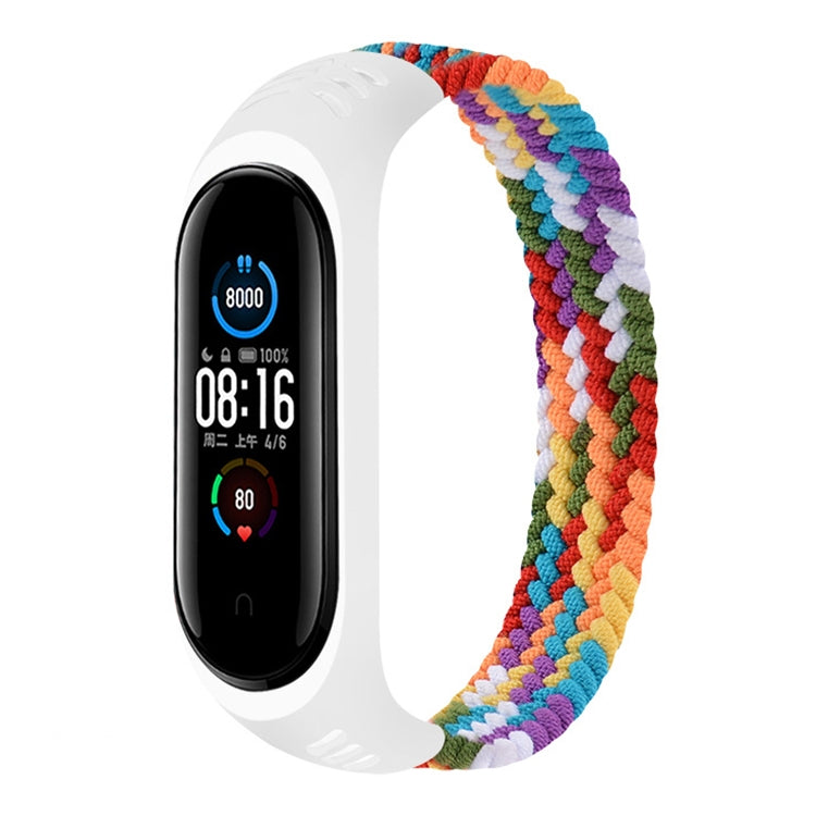 For Xiaomi Mi Band 6 / 5 / 4 / 3 / 2 Universal Silicone Elasticity Weave Replacement Strap Watchband, XL 180mm