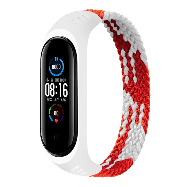For Xiaomi Mi Band 6 / 5 / 4 / 3 / 2 Universal Silicone Elasticity Weave Replacement Strap Watchband, XL 180mm