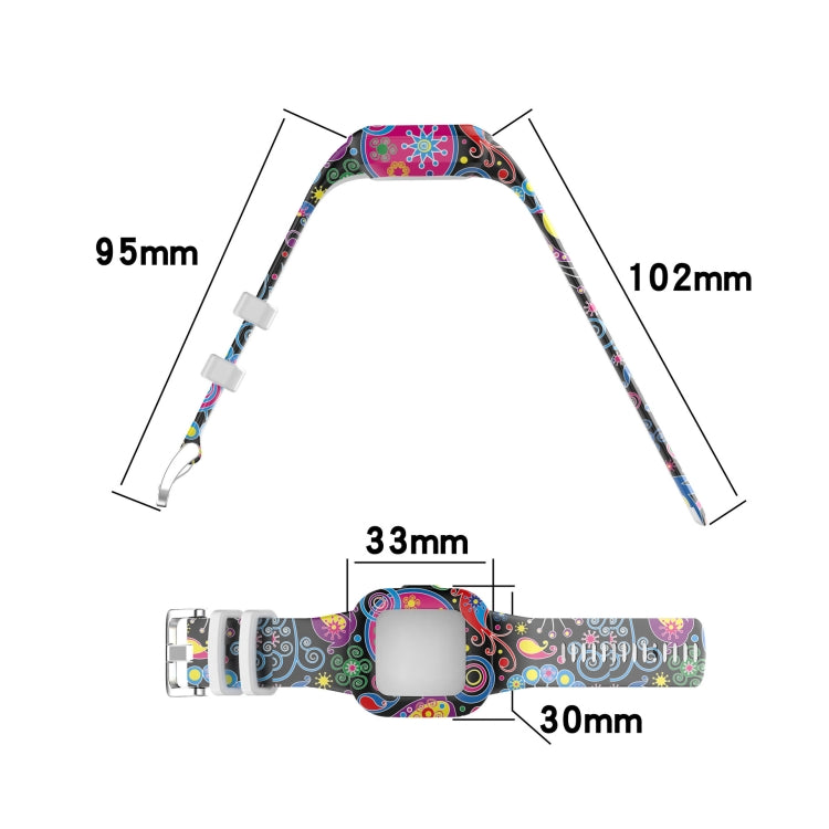 For Garmin Vivofit JR3 Silicone Printing Replacement Watchband