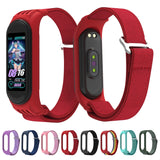 For Xiaomi Mi Band 6 / 5 / 4 / 3 9-shaped Buckle Twill Replacement Strap Watchband