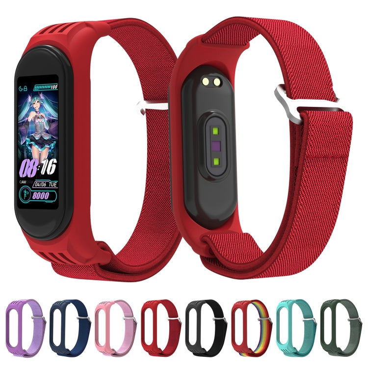For Xiaomi Mi Band 6 / 5 / 4 / 3 9-shaped Buckle Twill Replacement Strap Watchband