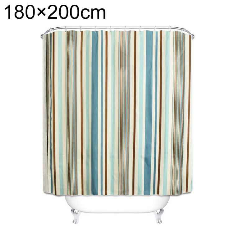 Multicolour Vertical Texture Thick Waterproof Polyester Fabric Shower Curtains, 180x180cm, 180x200cm, 200x180cm, 200x200cm, 200x220cm, 200x240cm, 180x220cm, 180x240cm, 150x180cm, 120x180cm