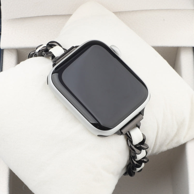 Small Waist Seven Beads Stainless Steel Strap Watchband For Apple Watch Series 6 & SE &, For Apple Watch Ultra 49mm / Series 8&7 45mm / SE 2&6&SE&5&4 44mm / 3&2&1 42mm, For Apple Watch Series 8&7 41mm / SE 2&6&SE&5&4 40mm / 3&2&1 38mm                  ...