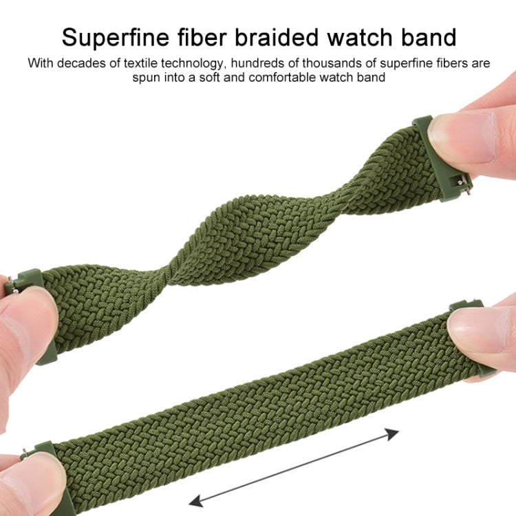 For Huawei Watch 3 / 3 Pro Adjustable Nylon Braided Elasticity Replacement Strap Watchband, 165mm