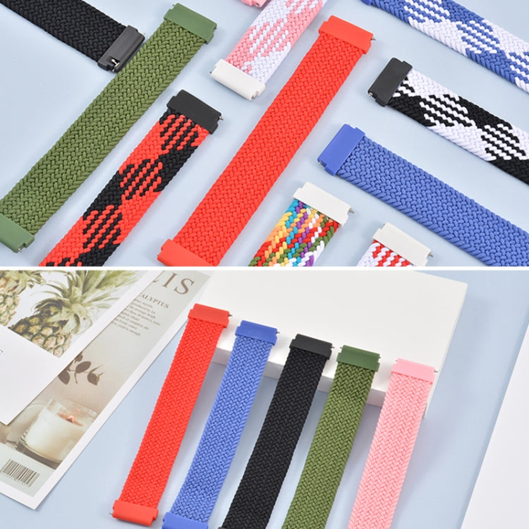 For Samsung Galaxy Watch Active / Active2 40mm / Active2 44mm Adjustable Nylon Braided Elasticity Replacement Strap Watchband, 125mm, 135mm, 145mm, 155mm