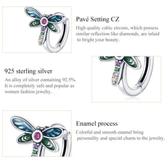 S925 Sterling Silver Vintage Dragonfly Ear Studs Women Earrings, Vintage Dragonfly - Zen Craft