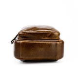 Men Leather Chest Bag Retro Shoulder Bag
