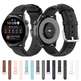 For Huawei Watch 3 / 3 Pro 22mm Round Tail Leather Replacement Strap Watchband