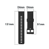 For Suunto 7 24mm Two-color Silicone Replacement Strap Watchband