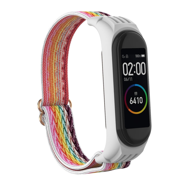 For Xiami Mi Band 6 / 5 / 4 / 3 Wavy Texture 8-shaped Buckle Replacement Strap Watchband