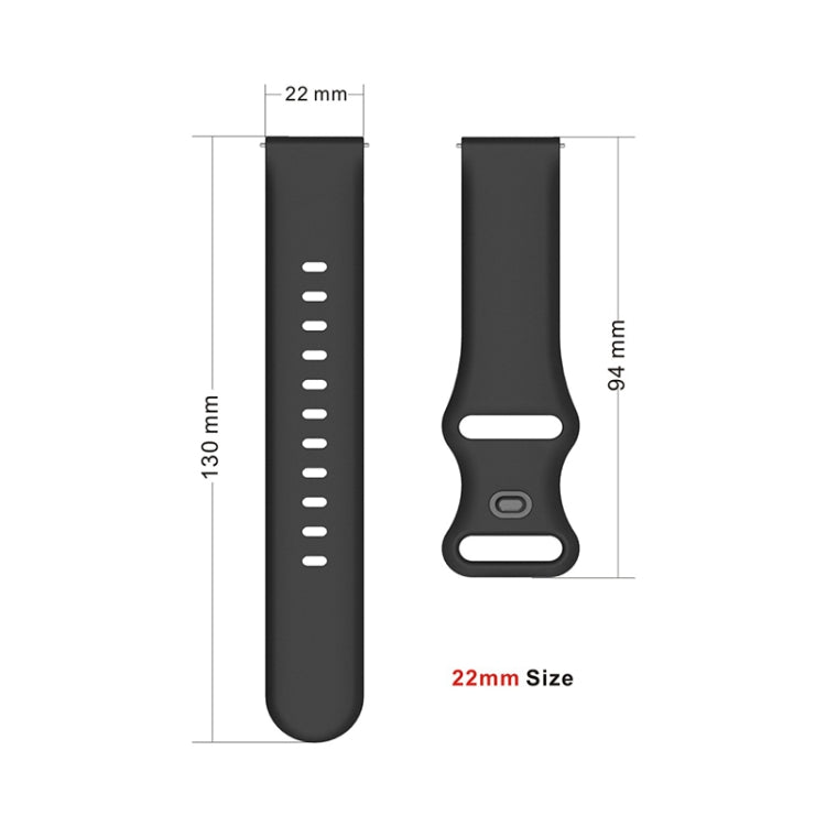 For Huawei Watch 3 Internal Buckle Perforation Silicone Replacement Watchband, 22mm, 20mm
