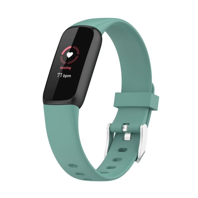 For Fitbit Luxe xDFind Silicone Watch Band, Size:S (Pine Needle Green), S