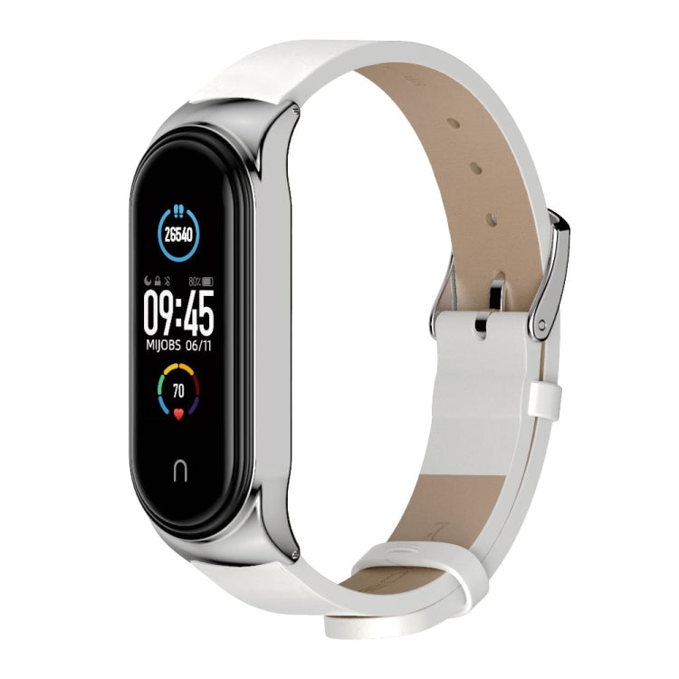 For Xiaomi Mi Band 6 / 5 / 4 / 3 CS Microfiber Leather Replacement Watchband