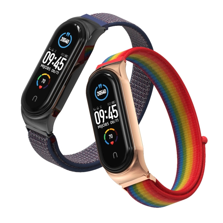 For Xiaomi Mi Band 6 / 5 / 4 / 3 CS Lightweight Breathable Nylon Replacement Watchband