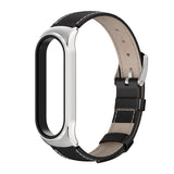 For Xiaomi Mi Band 6 / 5 / 4 / 3 CS First Layer Cowhide Replacement Watchband