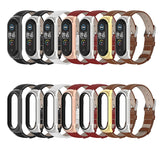 For Xiaomi Mi Band 6 / 5 / 4 / 3 CS First Layer Cowhide Replacement Watchband