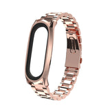 For Xiaomi Mi Band 6 / 5 / 4 / 3 Mijobs Three Beads Metal GT Stainless Steel Replacement Watchband