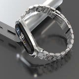 For Xiaomi Mi Band 6 / 5 / 4 / 3 Mijobs Three Beads Metal GT Stainless Steel Replacement Watchband