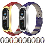 For Xiaomi Mi Band 6 / 5 / 4 / 3 Mijobs GT First Layer Cowhide Replacement Watchband