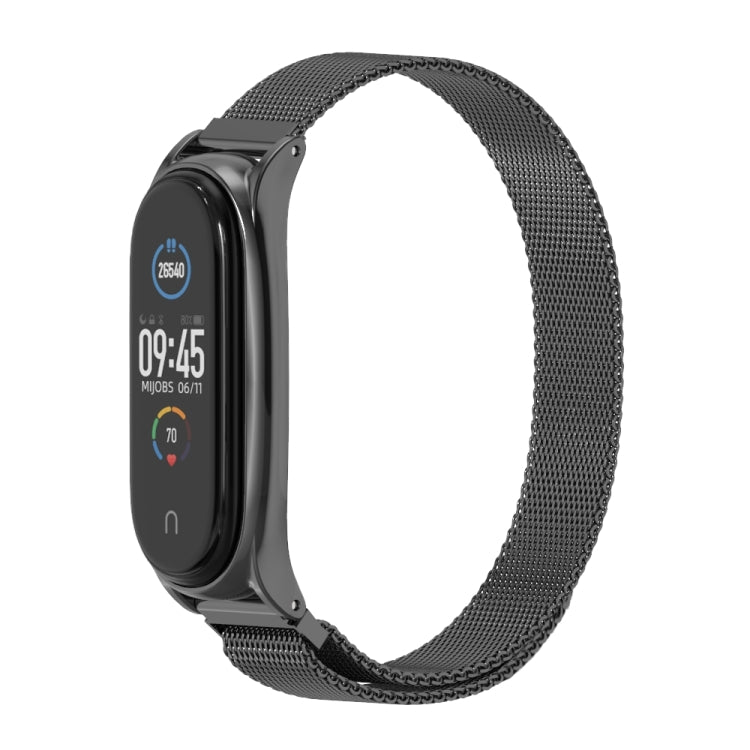 For Xiaomi Mi Band 6 / 5 / 4 / 3 Mijobs Milan Magnetic Plus Stainless Steel Replacement Watchband