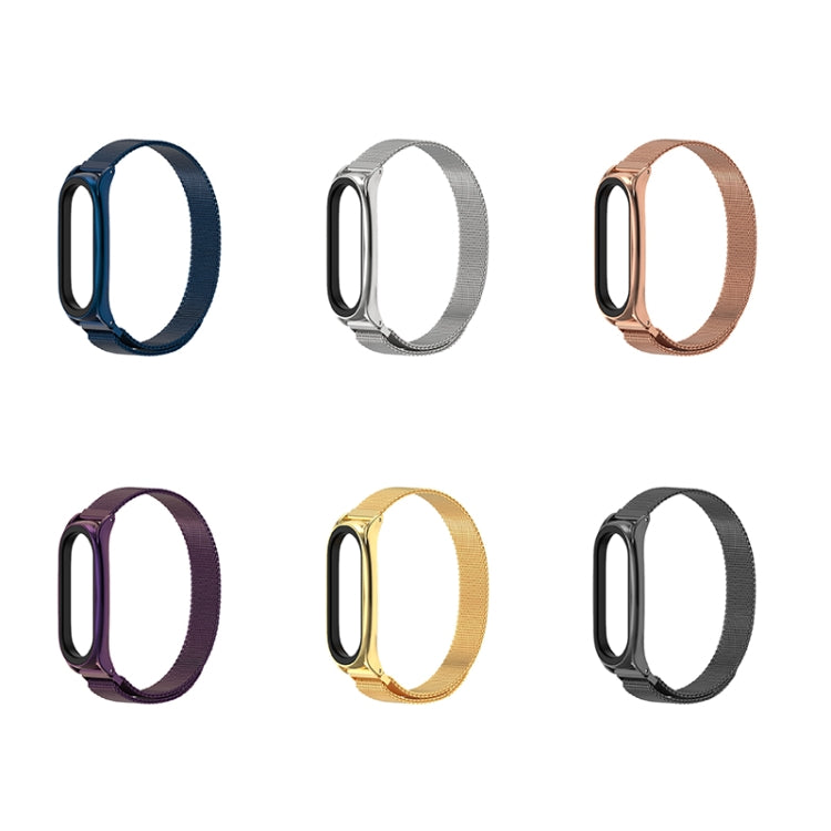 For Xiaomi Mi Band 6 / 5 / 4 / 3 Mijobs Milan Magnetic Plus Stainless Steel Replacement Watchband