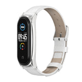 For Xiaomi Mi Band 6 / 5 / 4 / 3 Mijobs First Layer Cowhide Plus Replacement Watchband
