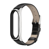 For Xiaomi Mi Band 6 / 5 / 4 / 3 Mijobs First Layer Cowhide Plus Replacement Watchband