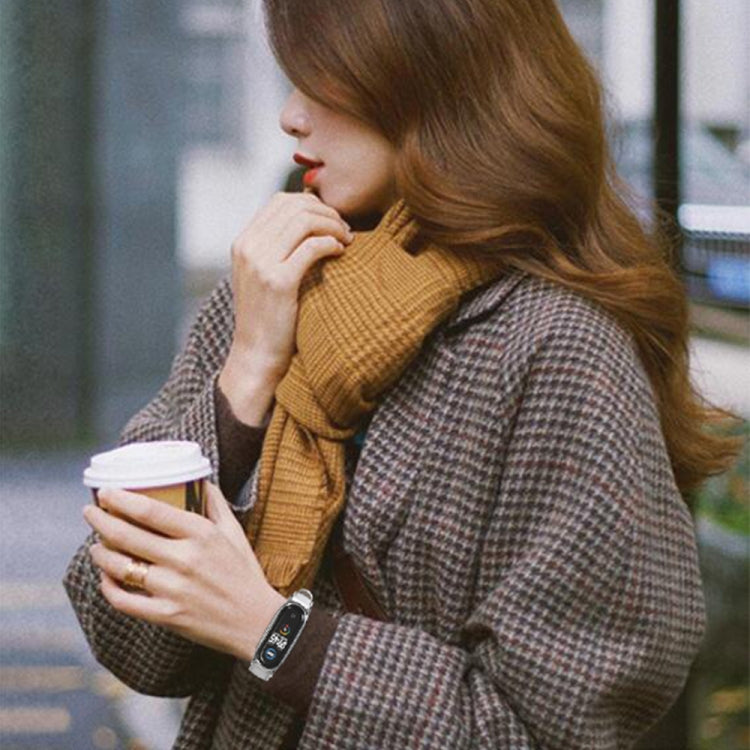 For Xiaomi Mi Band 6 / 5 / 4 / 3 Mijobs First Layer Cowhide Plus Replacement Watchband