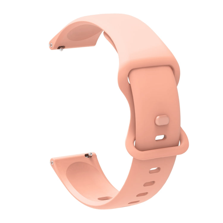For Garmin Venu / Samsung Galaxy Watch Active 2 Universal Inner Back Buckle Perforation Silicone Replacement Strap Watchband, 20mm, 22mm