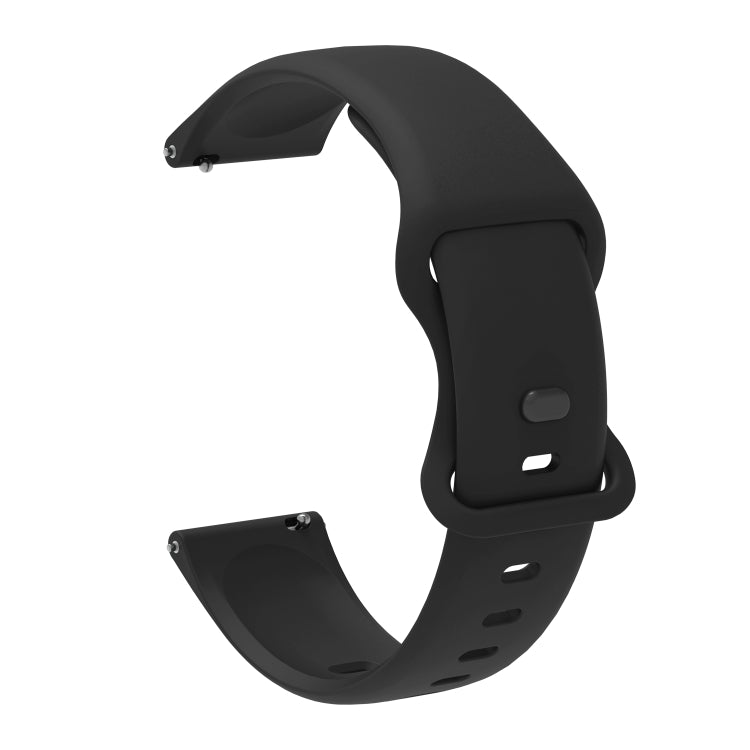 For Garmin Venu / Samsung Galaxy Watch Active 2 Universal Inner Back Buckle Perforation Silicone Replacement Strap Watchband, 20mm, 22mm