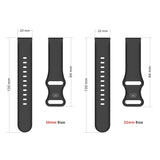 For Xiaomi Haylou RT RS3 LS04 / LS05S Universal Inner Back Buckle Perforation Silicone Replacement Strap Watchband, 20mm, 22mm