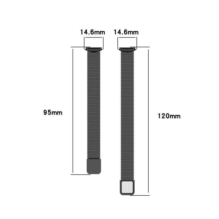 For Fitbit Luxe Special Edition Milanese Metal Magnetic Replacement Strap Watchband