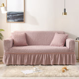 Living Room Stretch Full Coverage Skirt Style Sofa Cover, Size: Double M 145-185cm