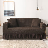 Living Room Stretch Full Coverage Skirt Style Sofa Cover, Size: Double M 145-185cm