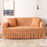 Living Room Stretch Full Coverage Skirt Style Sofa Cover, Size: Double M 145-185cm