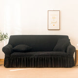 Living Room Stretch Full Coverage Skirt Style Sofa Cover, Size: Double M 145-185cm