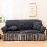 Living Room Stretch Full Coverage Skirt Style Sofa Cover, Size: Double M 145-185cm