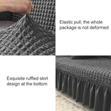 Living Room Stretch Full Coverage Skirt Style Sofa Cover, Size: Double M 145-185cm