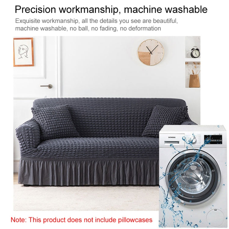 Living Room Stretch Full Coverage Skirt Style Sofa Cover, Size: Double M 145-185cm