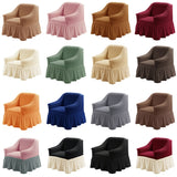 Four Seasons Universal Elastic Full Coverage Skirt Style Sofa Cover, Size: Single S 90-140cm
