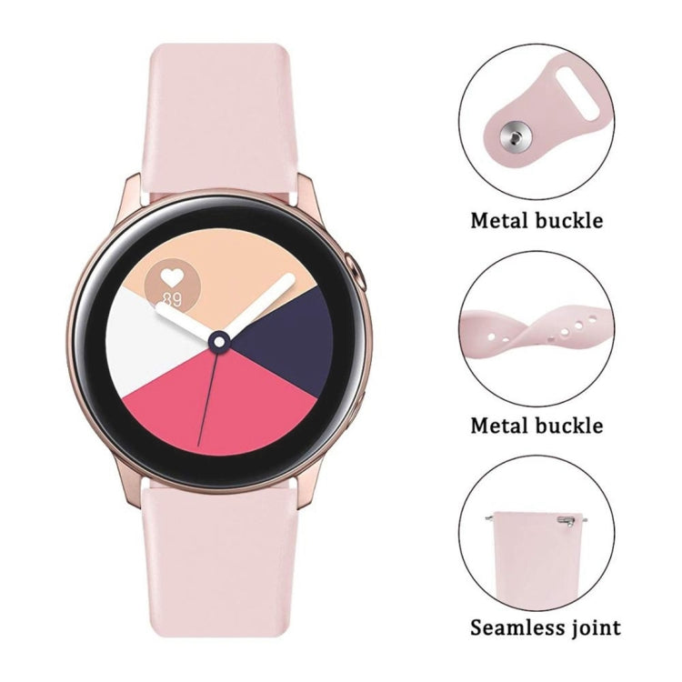 For Galaxy Watch Active 2 Smart Watch Solid Color Silicone Wrist Strap Watchband, L, S