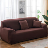 145-185cm Four Seasons Solid Color Elastic Full Coverage Non-slip Sofa Cover Coffee