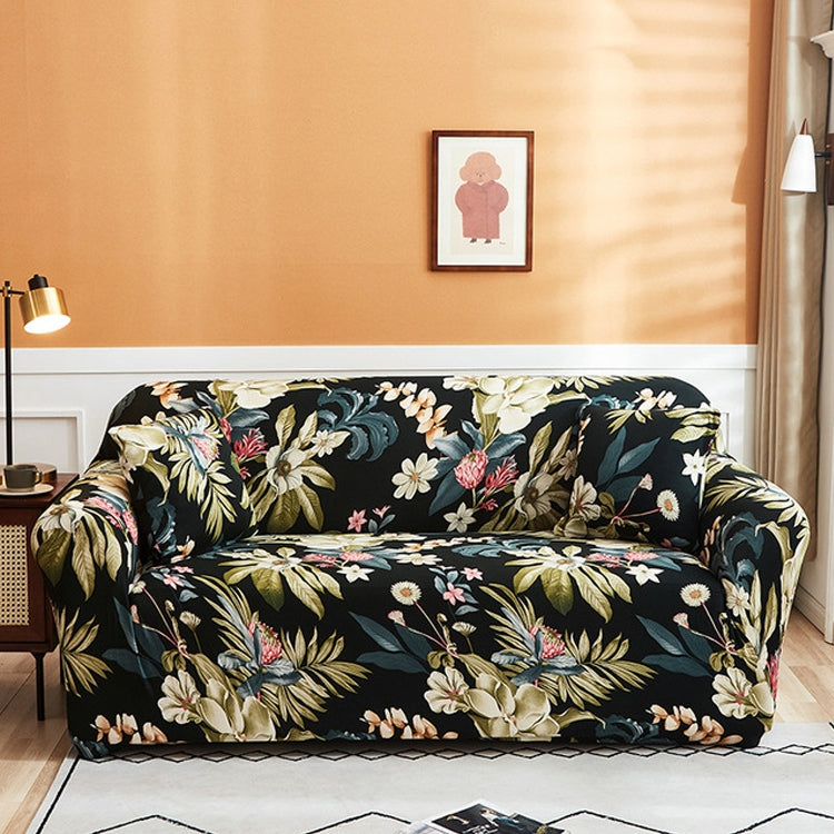 Double Seat Full Coverage Elastic Non-slip Sofa Cover, Geometric Orange, Geometric Blue, Geometric Green, Rubik Cube Purple, Golden Triangle, Charm, Beautiful, Fashion Black, Fashion Grey, Fashion Bean Paste, Flowers Bloom, Orchid, Classic Elements    ...