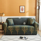 Double Seat Full Coverage Elastic Non-slip Sofa Cover, Geometric Orange, Geometric Blue, Geometric Green, Rubik Cube Purple, Golden Triangle, Charm, Beautiful, Fashion Black, Fashion Grey, Fashion Bean Paste, Flowers Bloom, Orchid, Classic Elements    ...