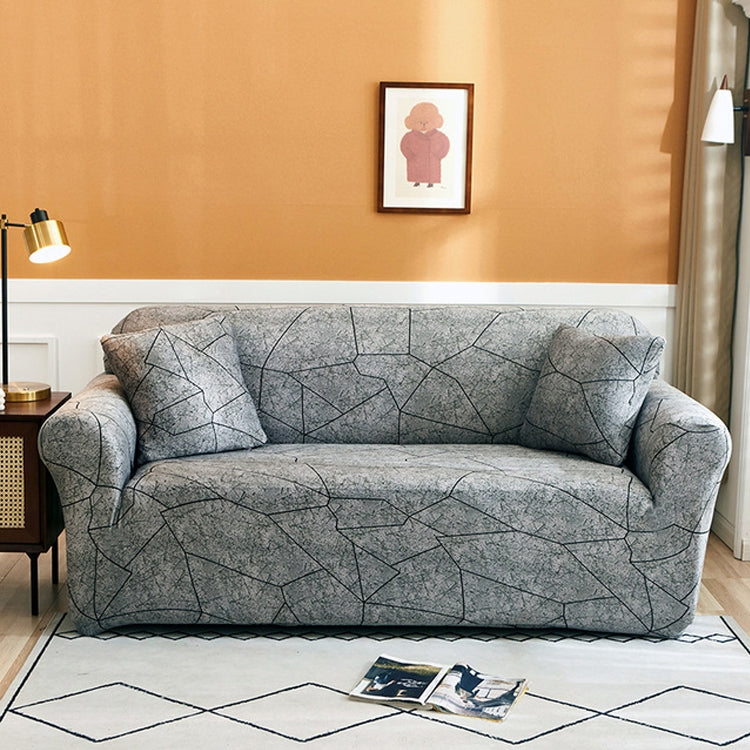 Double Seat Full Coverage Elastic Non-slip Sofa Cover, Geometric Orange, Geometric Blue, Geometric Green, Rubik Cube Purple, Golden Triangle, Charm, Beautiful, Fashion Black, Fashion Grey, Fashion Bean Paste, Flowers Bloom, Orchid, Classic Elements    ...
