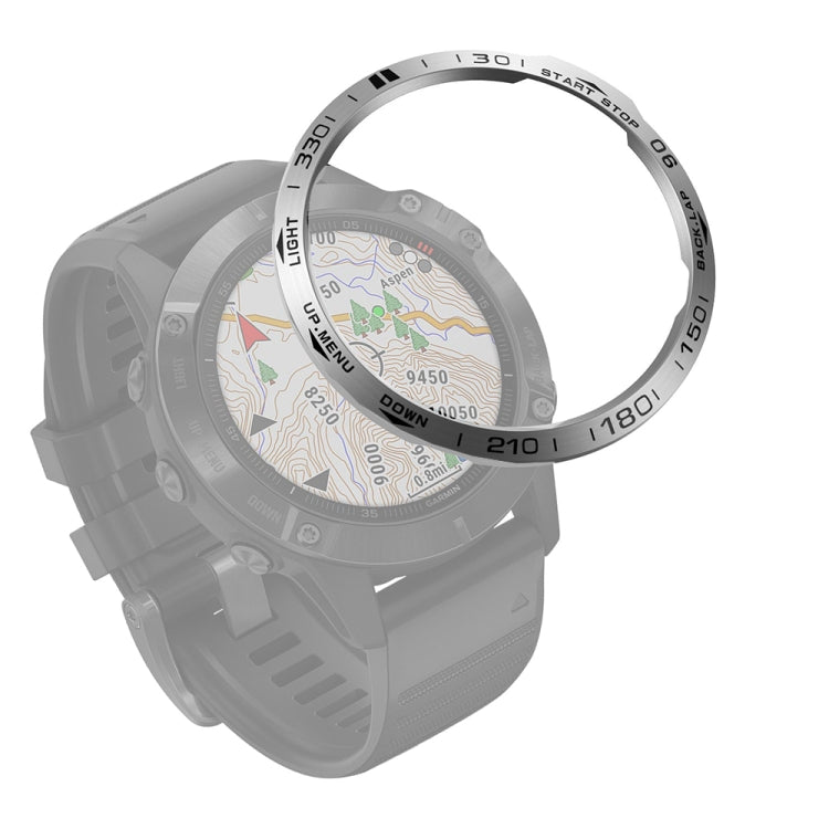 Smart Watch Steel Bezel Ring, A Version, For Garmin Fenix 6X/6X Pro/6X Sapphire
