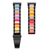 Universal Three-beads Stainless Steel + Resin Replacement Strap Watchband, For Garmin Venu/Vivoactive 3 Music 20mm, For Huawei Watch 3/3 Pro 22mm